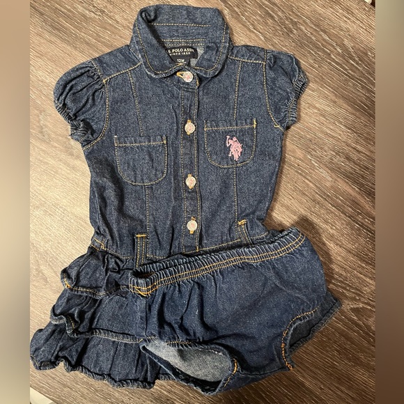 U.S.Polo Assn. Denim Dress - 12M baby/toddler - Picture 2 of 4